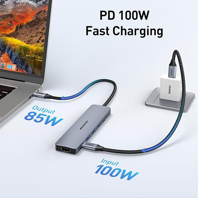 Hub USB-C 7-en-1 100W BENFEI – Image 3