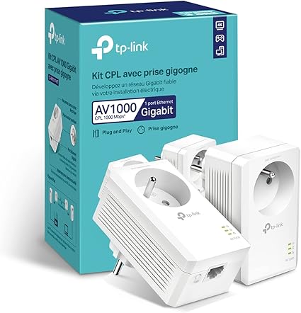 CPL TP-Link AV1000 Gigabit Ethernet TL-PA7017P KIT (Kit de 2)