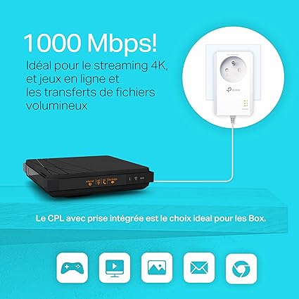 CPL TP-Link AV1000 Gigabit Ethernet TL-PA7017P KIT (Kit de 2) – Image 2